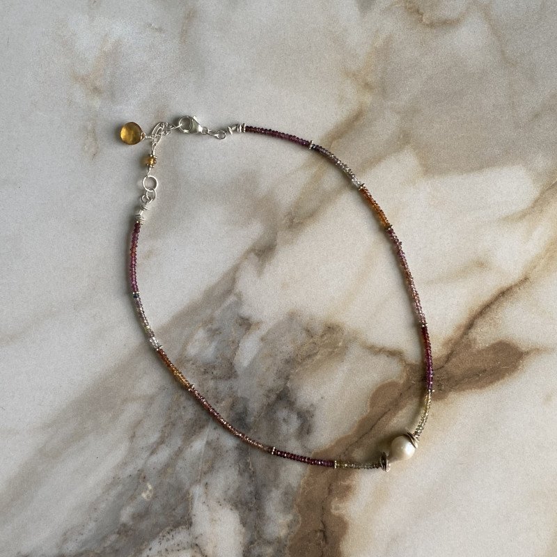 Collar Zafiros y Citrino